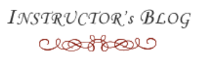 INSTRUCTOR’s BLOG